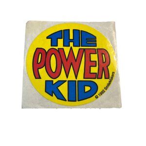 Vintage 1992 SmileMakers The Power Kid Round Circle 2.5" New Unused